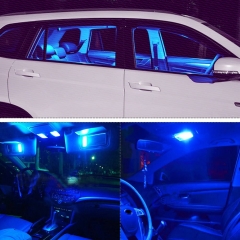 194 168 T10 Wedge LED Dashboard Lights Bulb Blue, W5W 2825 158 192 LED Bulb for Interior, Instrument Panel Dome Map Cargo Trunk Doorstep Courtesy License Plate Light, 8-SMD, 12V