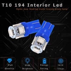 194 Led Bulb Blue, T10 168 912 W5W 2825 LED Bulb for Car Interior Lights Dome Map Light Trunk Door Light Dashboard Bulb License Plate Light Lamp, 5050Chips 5SMD, DC 12V