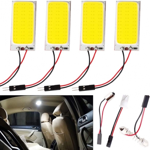Led Dome Light Auto Car Reading Led Panel Dome Light Interior with T10 BA9S Festoon Adapters COB 36SMD White