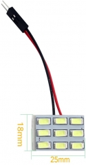 6-Pack Cool White 5730 9SMD Led Panel Dome Light Auto Car Reading Interior Light DC 12V with T10 / BA9S / Festoon Adapters