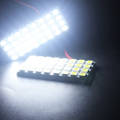 White 4-Pack 5050 32SMD LED Panel Dome Light Auto Car Reading Interior Lamp License Plate Light(DC-12V) + T10 BA9S Festoon Adapter