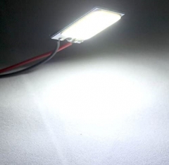 4-Pack Super White COB 18-SMD LED Panel Dome Lamp Auto Car Interior Reading Plate Light Roof Ceiling Interior Wired Lamp With 4× BA9S Adapter, T10 Adapter, Festoon Adapter (DC-12V)