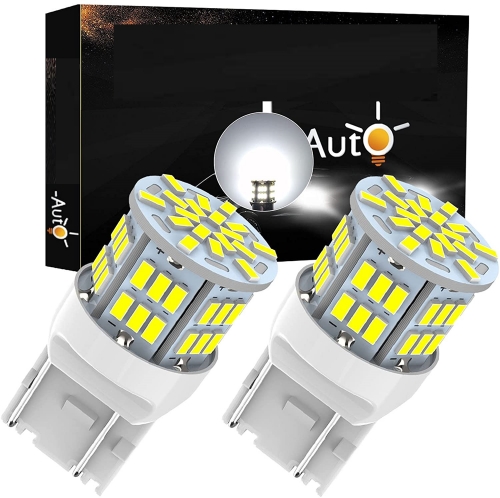 7443 Led Car Bulb, 12V-24V 7443 7440 T20 LED Replacement Light Bulb for Car Brake Tail Running Parking Backup Light , 54SMD White light