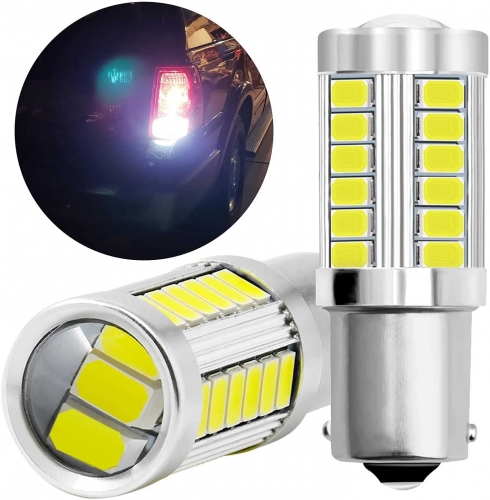 Super Bright LED 1157 2057 2357 7258 P21/5W LED Bulb 6000K White Replacement for Tail Brake Lights Back Up Reverse Lights or Turn Signal Parking Lights