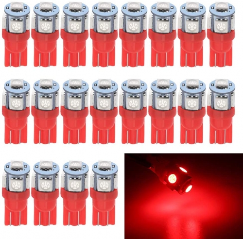 194 Led Bulb Pink T10 194 168 W5W 2825 LED Bulb for Car Interior Lights Dome Map Trunk Light License Plate Light Lamp, 5050 5SMD, DC 12V