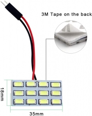 6-Pack Cool White 5730 12SMD Led Panel Dome Light Bulb Car Reading Map Light DC 12V with T10 / BA9S / Festoon Adapters