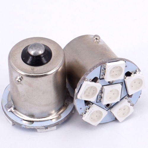 1156 12V Auto Truck Indicator Brake Light 5050 6SMD BA15S BAY15D Car Turn Signal Led Lamps White Red 1156 1157 Car Bulb