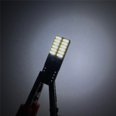 T10 4014 24SMD Auto Canbus Width Lamps 12-24V Car Interior Dome Light Bulb White 350LM Reverse Light Led