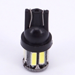 T10 7020 10SMD Vehicle Dome Light DC12V License Plate Lamp Bulb W5W 194 168 Xenon Led T10 Car Interior Light