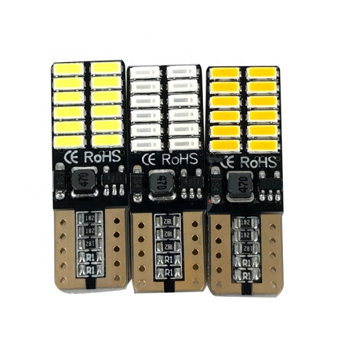 T10 4014 24SMD Auto Canbus Width Lamps 12-24V Car Interior Dome Light Bulb White 350LM Reverse Light Led