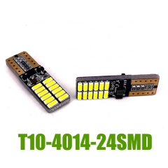 T10 4014 24SMD Auto Canbus Width Lamps 12-24V Car Interior Dome Light Bulb White 350LM Reverse Light Led