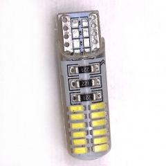 DC12 V Car Accessories Light T10 W5W 24SMD 3014 LED Car Reading Lamp 192 168 501 24 LED White T10 Car Light Wedge Bulb Parking