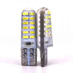 W5W 192 3014 24SMD Silicone Case Width Light Bulbs DC12V 3014 LED Car Interior Reading Light Clearance Lamp Canbus T10 Led
