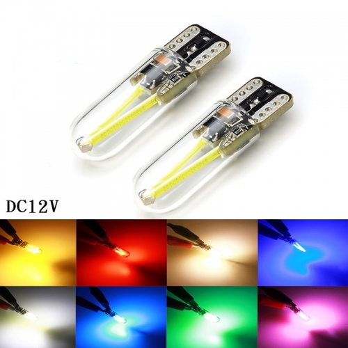 New High temperature resistance COB filament bulb glass lamp canbus tungsten T10 led light