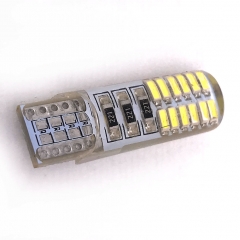 DC12 V Car Accessories Light T10 W5W 24SMD 3014 LED Car Reading Lamp 192 168 501 24 LED White T10 Car Light Wedge Bulb Parking