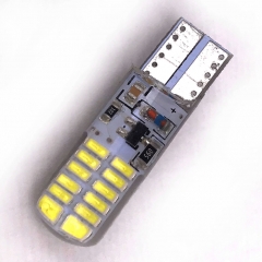 T10 License Plate Clearance Lights 94 168 3014 24 Led Blink Light Strobe Flash Silicone Gel Lamp DC12V 2 model Lights W5W Bulb