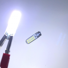 W5W 192 3014 24SMD Silicone Case Width Light Bulbs DC12V 3014 LED Car Interior Reading Light Clearance Lamp Canbus T10 Led