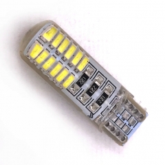 DC12 V Car Accessories Light T10 W5W 24SMD 3014 LED Car Reading Lamp 192 168 501 24 LED White T10 Car Light Wedge Bulb Parking