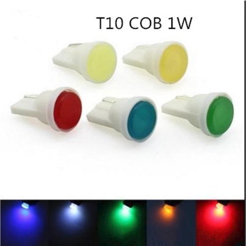 T10 White W5W Ceramic DC12V License Plate Lamp Car Interior LED Wedge Door Instrument Side Bulb Car Light Source T10 COB Led