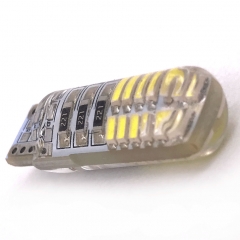 DC12 V Car Accessories Light T10 W5W 24SMD 3014 LED Car Reading Lamp 192 168 501 24 LED White T10 Car Light Wedge Bulb Parking