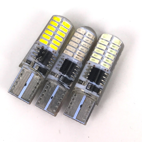 T10 W5W 168 3014 24SMD Car Strobe Flash Silicone Gel Blink Light License Plate Bulb Clearance Light 12V 2 Model T10 Led 194 Bulb
