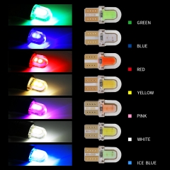 194 168 w5w Cob Interior Bulb Light Lamp Silicone Waterproof T10 LED Car Bulbs for Motorcycle