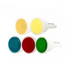 T10 White W5W Ceramic DC12V License Plate Lamp Car Interior LED Wedge Door Instrument Side Bulb Car Light Source T10 COB Led