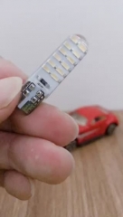 T10 W5W 168 3014 24SMD Car Strobe Flash Silicone Gel Blink Light License Plate Bulb Clearance Light 12V 2 Model T10 Led 194 Bulb