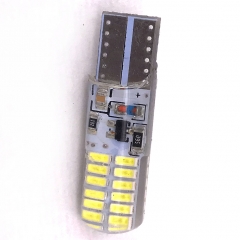 T10 License Plate Clearance Lights 94 168 3014 24 Led Blink Light Strobe Flash Silicone Gel Lamp DC12V 2 model Lights W5W Bulb
