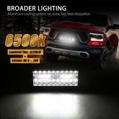 2X 7Inch 800W LED Work Light Bar Flood Spot Combo Offroad SUV Fog Lamp Driving Truck Outdoors