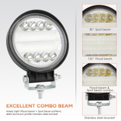4inch Round LED Light Bar led working light Strobe 12v 24v for tractor Headlight Led Offroad 4X4 LED car Accessories