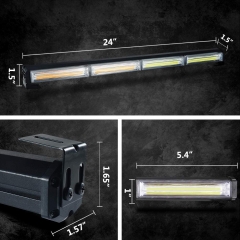 TSIALEE Led Traffic Advisor Strobe Light Bar, 24IN COB LED Warning Lights, 13 Modes Safety Flashing Police Light Bars with Cigar Lighter for Emergency Vehicles Trucks