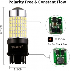 LED Reverse Lights, 1400 Lumens Polarity Free Car Brake Light 3056 3156 3057 3157 LED Bulbs With Projectors for Backup Reverse Lights
