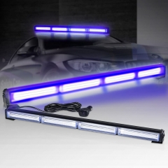 TSIALEE 24IN Blue Led Traffic Advisor, RZR Rear Chase Strobe Light Bar, 13 Modes Hazard Warning Directional Safety Light Bars with Cigar Lighter for UTV Trucks SUV ATV