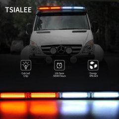 TSIALEE Led Traffic Advisor Strobe Light Bar, 24IN COB LED Warning Lights, 13 Modes Safety Flashing Police Light Bars with Cigar Lighter for Emergency Vehicles Trucks