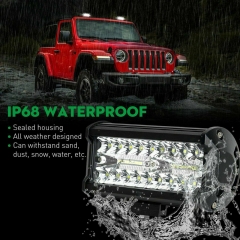 2X 7Inch 800W LED Work Light Bar Flood Spot Combo Offroad SUV Fog Lamp Driving Truck Outdoors