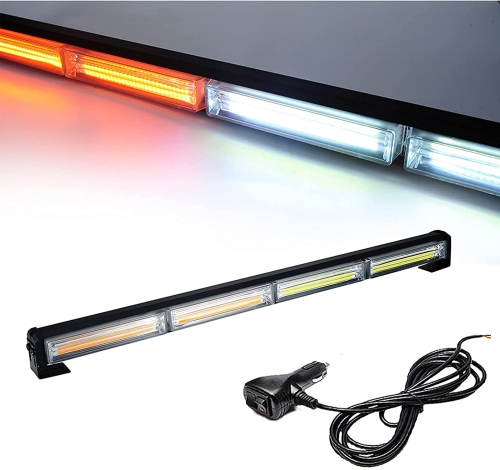 TSIALEE Led Traffic Advisor Strobe Light Bar, 24IN COB LED Warning Lights, 13 Modes Safety Flashing Police Light Bars with Cigar Lighter for Emergency Vehicles Trucks