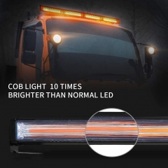 TSIALEE Led Traffic Advisor Strobe Light Bar, 24IN COB LED Warning Lights, 13 Modes Safety Flashing Police Light Bars with Cigar Lighter for Emergency Vehicles Trucks