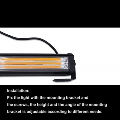 TSIALEE Led Traffic Advisor Strobe Light Bar, 24IN COB LED Warning Lights, 13 Modes Safety Flashing Police Light Bars with Cigar Lighter for Emergency Vehicles Trucks