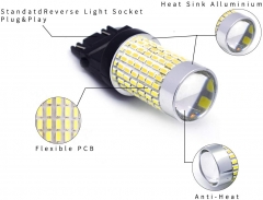 LED Reverse Lights, 1400 Lumens Polarity Free Car Brake Light 3056 3156 3057 3157 LED Bulbs With Projectors for Backup Reverse Lights