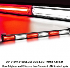 6 COB LED 13 Flashing Strobing Modes High Intensity Law Enforcement Traffic Advisor Emergency Hazard Warning Vehicle Strobe Light Bar Kit. 216W 21600LUM Bright Linear LED Strobe Signal Light Bar