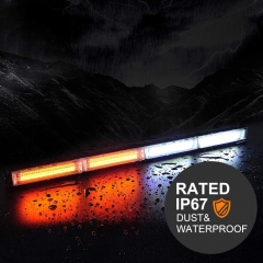 TSIALEE Led Traffic Advisor Strobe Light Bar, 24IN COB LED Warning Lights, 13 Modes Safety Flashing Police Light Bars with Cigar Lighter for Emergency Vehicles Trucks
