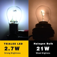 1157 LED Backup Bulb, TSIALEE Glass Lens 7528 2357 2057 BAY15D LED Replacement Light Bulb for Brake Tail Running Parking Stop Light, COB White 6000K