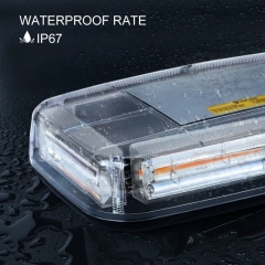 12V COB LED Amber/Yellow Roof Top Emergency Hazard Warning LED Mini Strobe Beacon Lights Bar w/Magnetic Base