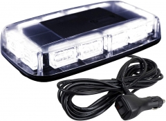 48LED Roof Top Strobe Lights, High Visibility Emergency Safety Warning LED Mini Strobe Light bar with Magnetic Base for 12-24V Snow Plow, Trucks, Construction Vehicles (White)