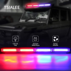 TSIALEE Led Traffic Advisor Strobe Light Bar, 24IN COB LED Warning Lights, 13 Modes Safety Flashing Police Light Bars with Cigar Lighter for Emergency Vehicles Trucks