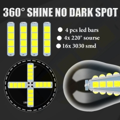 3030 chips led P21W ba15s car light S25 1156 auto vehicle reverse turning signal bulb lamp DRL white 6000K 12v 24v