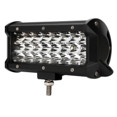 Factory Wholesale waterproof aluminum housing 24V 12V 3 Row Offroad LED Bar Light Amber 7inch 72W