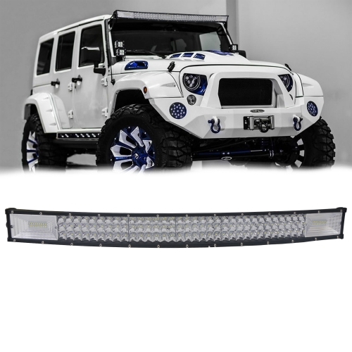 3 row flood spot 30" curved car led bar front headlight fog driving lights curved light bar black for truck front bumper