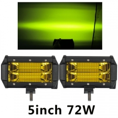 Factory direct sale e mark 5 inch triple row led light bar, spot beam 72w mini led fog lamp amber/white lens